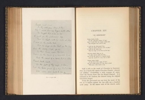 Photographic reproduction of the poem In Memoriam