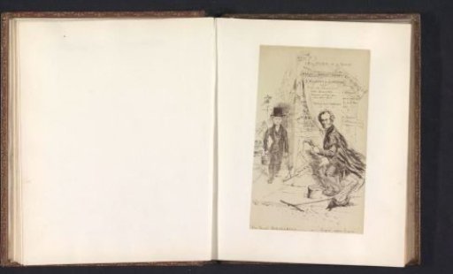 Photographic reproduction of a drawing depicting Professor Jacobson and Archdeacon Clerke