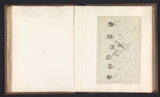 Photographic reproduction of a drawing depicting musicians in blackface