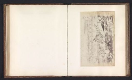 Photographic reproduction of a drawing depicting a capsized boat during a commemoration