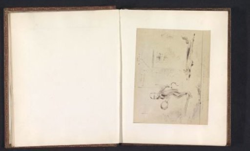 Photographic reproduction of a drawing depicting the clergyman Washbourne West as a monkey dragging a fox