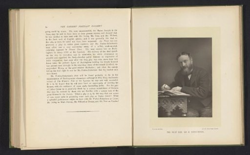 Portrait of Michael Edward Hicks Beach at a writing desk
