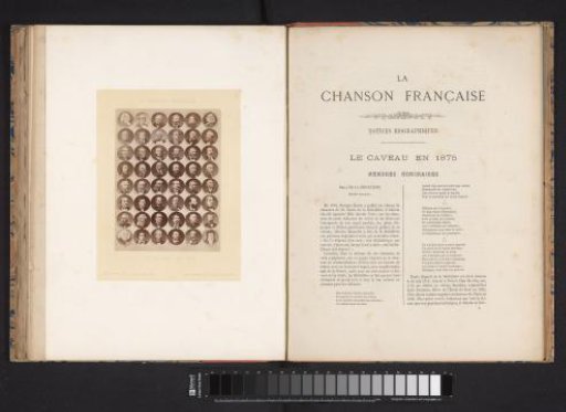 Photographic Reproduction of Portraits of 48 Members of the Société du Caveau in 1875