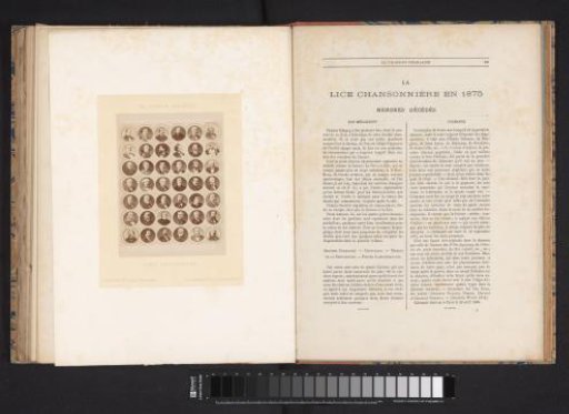 Photographic reproduction of portraits of 42 singers