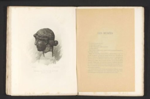 Photographic reproduction of a drawing representing a bronze head from the School of Sicyon