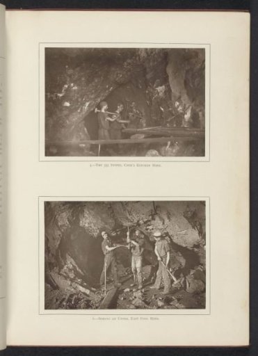 Miners at work in a mine in Cornwall
