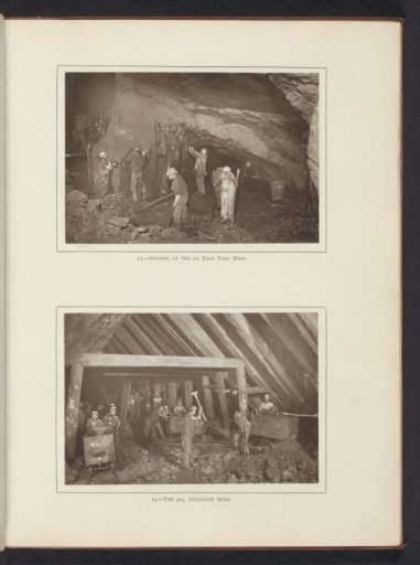 Galleries in a mine in Cornwall