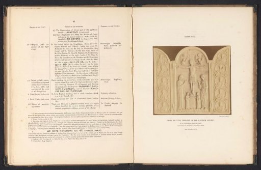 Ivory Greek triptych depicting the Crucifixion of Christ and saints