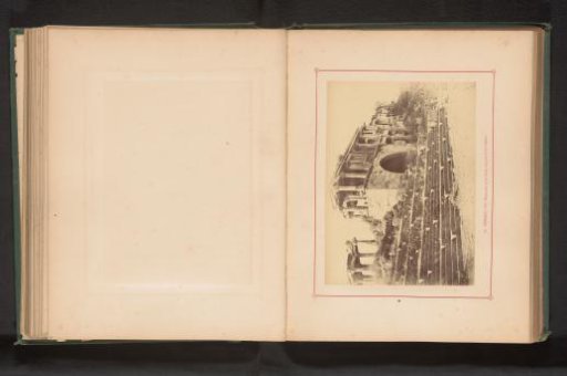 View of a sluice for the water basin and parts of the ruins of a palace at Sarkhej Roza near Ahmedabad
