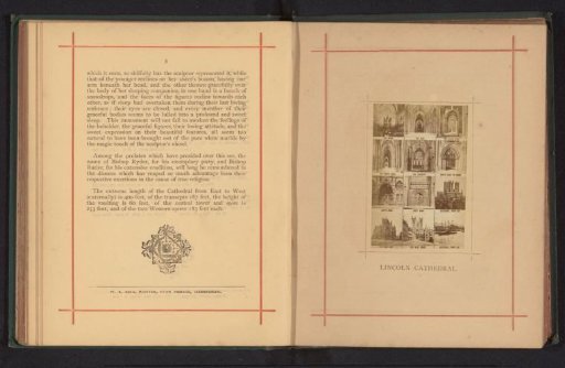 Photographic reproduction of twelve photographs of Lincoln Cathedral