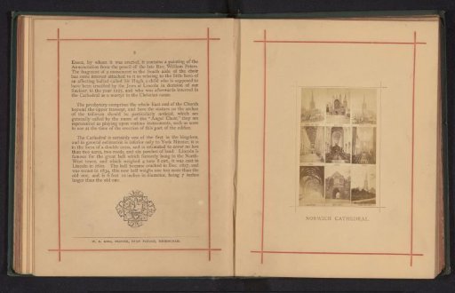 Photographic reproduction of nine photographs of Norwich Cathedral