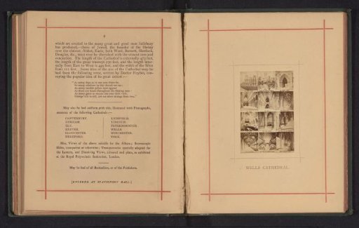 Photographic reproduction of twelve photographs of Wells Cathedral