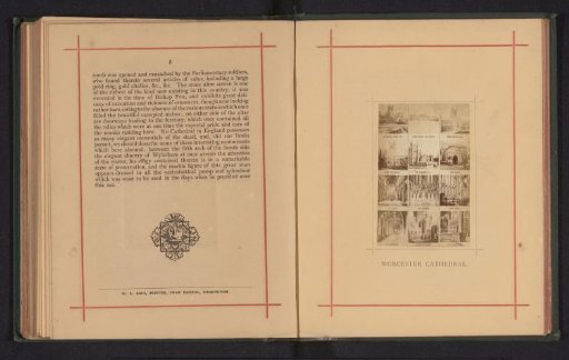 Photographic reproduction of twelve photographs of Worcester Cathedral