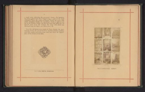 Photographic reproduction of nine photographs of Westminster Abbey