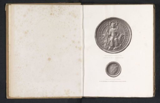 Two sides of a coin with a portrait of Charles V of France
