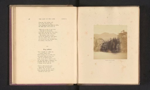 View of Loch Katrine, with forests and mountains