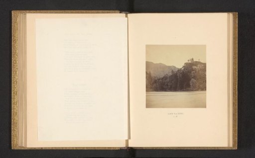 View of Loch Katrine, with forests and mountains