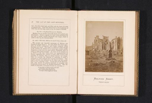 View of the ruins and cemetery of Melrose Abbey