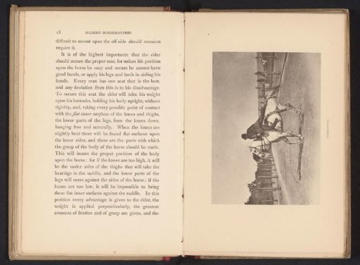 Man dismounting from a horse