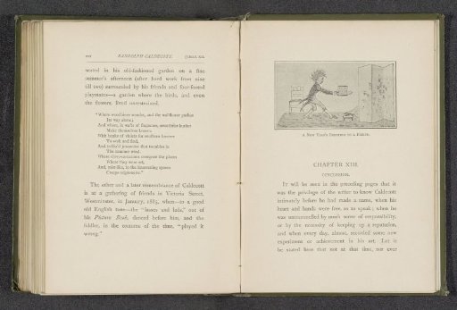 Photographic reproduction of a New Year's greeting by Randolph Caldecott