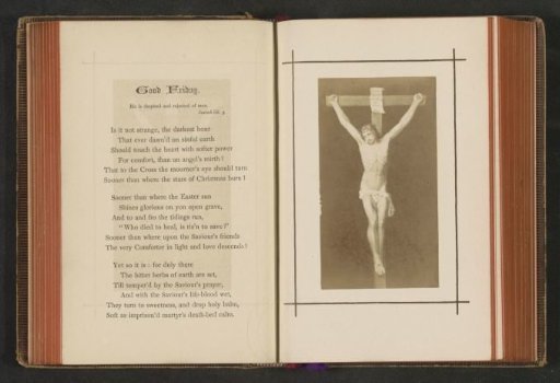 Photographic reproduction of a print depicting the Crucifixion of Christ