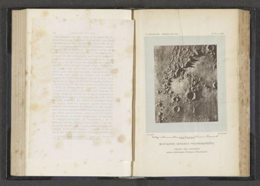 Plaster model representing craters on the surface of the Moon