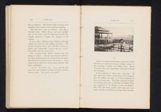 Two Women on a Bridge over a Pond in Japan