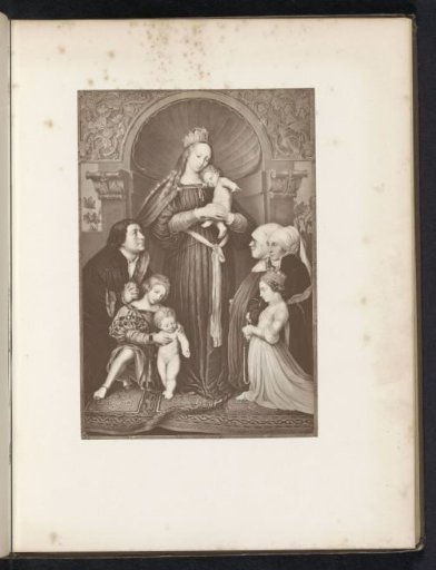 Photographic reproduction of a print after the painting Darmstadt Madonna