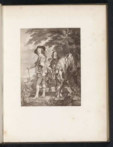 Photographic reproduction of an engraving after the painting Le Roi à la chasse