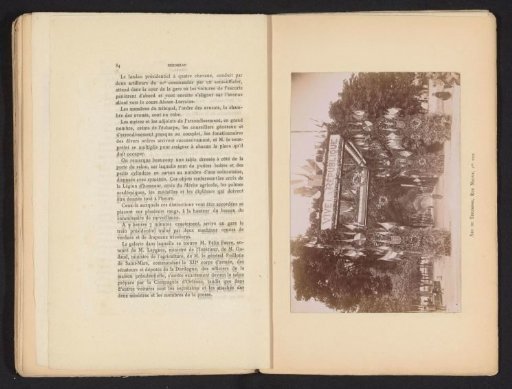 View of a triumphal arch on the Rue Neuve in Bergerac in honor of the entry of President Félix Faure