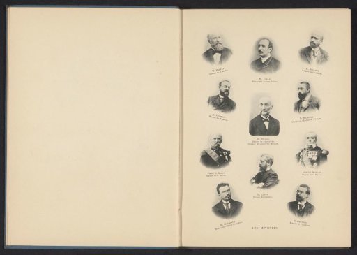 Eleven portraits of the ministers under President Félix Faure