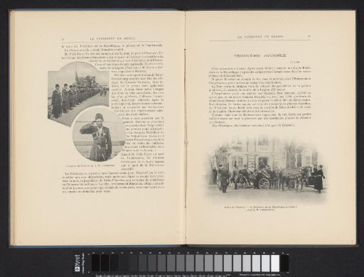 President Félix Faure in a carriage before the Palace Complex of Peterhof