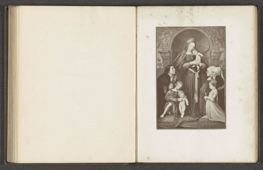 Photographic reproduction of a print after the painting Darmstadt Madonna