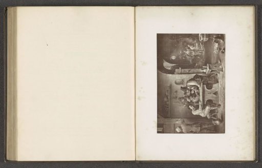 Photographic reproduction of an engraving after a painting, depicting an interior of an inn