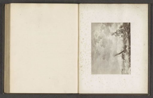 Photographic reproduction of an engraving after a painting, depicting ships at sea
