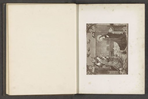 Photographic reproduction of a print after a painting, depicting the Annunciation