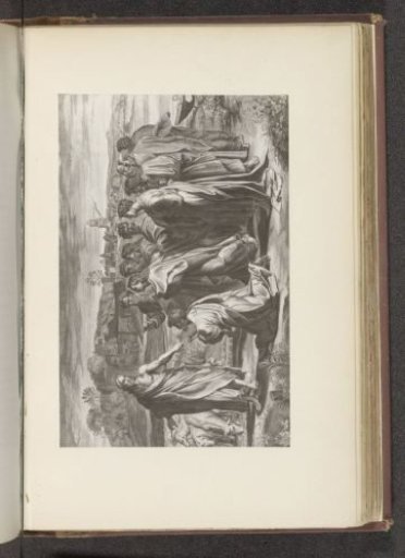 Photographic reproduction of a print, depicting the commissioning of Peter