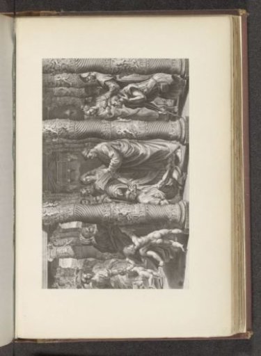Photographic reproduction of a print, depicting Peter and John healing a lame man at the temple gate