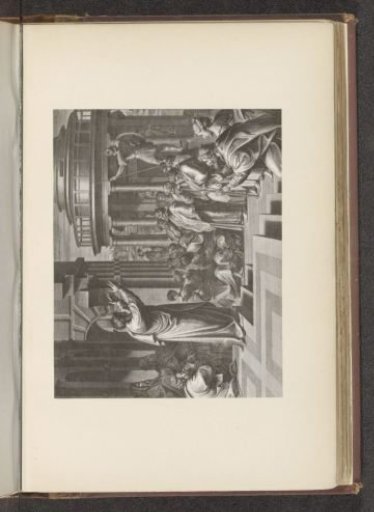 Photographic reproduction of a print, depicting the preaching of Paulus in Athens