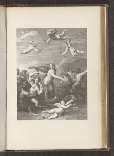 Photographic reproduction of a drawing after the painting The Triumph of Galatea