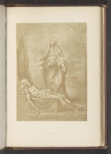 Photographic reproduction of a drawing, representing the Pieta