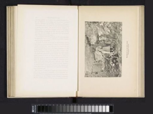 Guide Barthélemy and three donkey drivers in front of a ruin in China