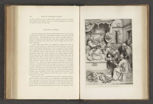 Paneel met de geboorte van Johannes de Doper naar het origineel door Albrecht Dürer