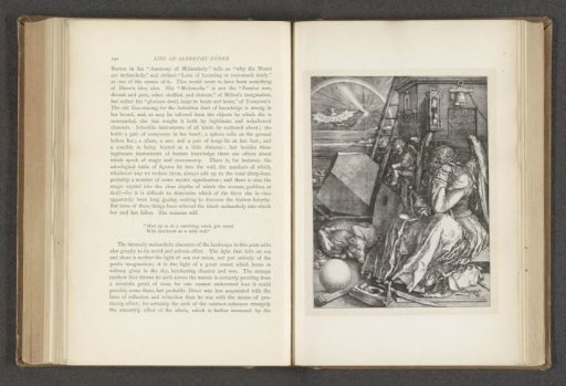 Photographic reproduction of the print Melencolia I by Albrecht Dürer