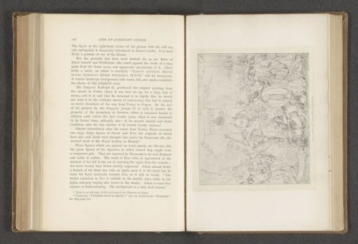 Fotoreproductie van een tekening van het Rosenkranzfest door Albrecht Dürer