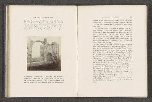 View of an arch in the ruins of Lindisfarne Abbey
