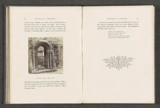 Gate in the ruins of Lindisfarne Abbey