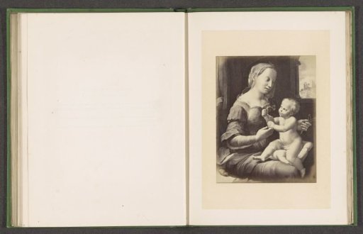 Photographic reproduction of a print by Auguste Lehmann of the Madonna with the Carnation by Raphael