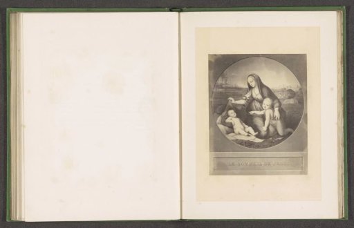 Photographic reproduction of a print by possibly Achille Louis Martinet of the Madonna del Silenzio by Raphael