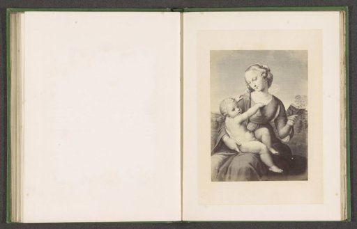 Photographic reproduction of a print by Eduard Mandel of the Madonna Colonna by Raphael